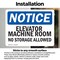 Signmission Elevator Machine Room No Storage Allowed, 10 in W x Rectangle, Vinyl Decal OS-2PACK-NS-D-710-L-11731 - alternate 4